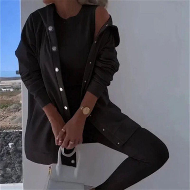 Women's Hooded Sweater Vest & Pants