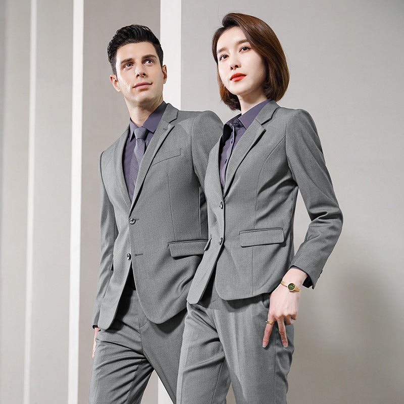 Navy Blue Women's Suit Set for Professional Workwear