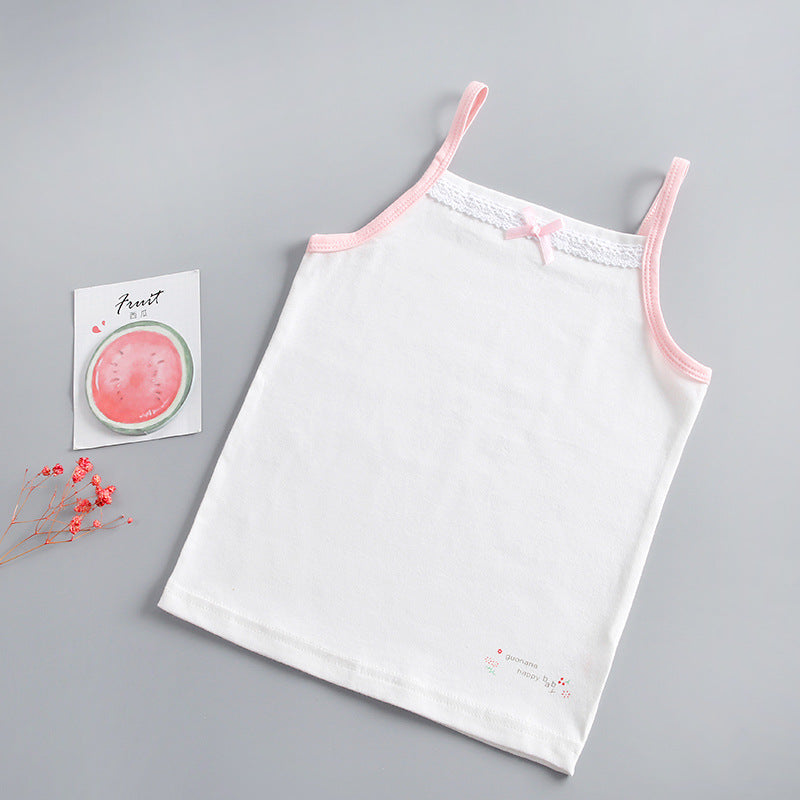 Girl's Cotton Cami Top - Solid/Floral Patterns