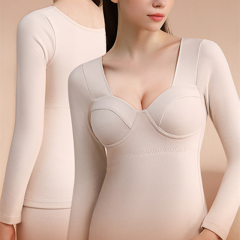 Warm Women's Velvet One-Piece Cup Bra