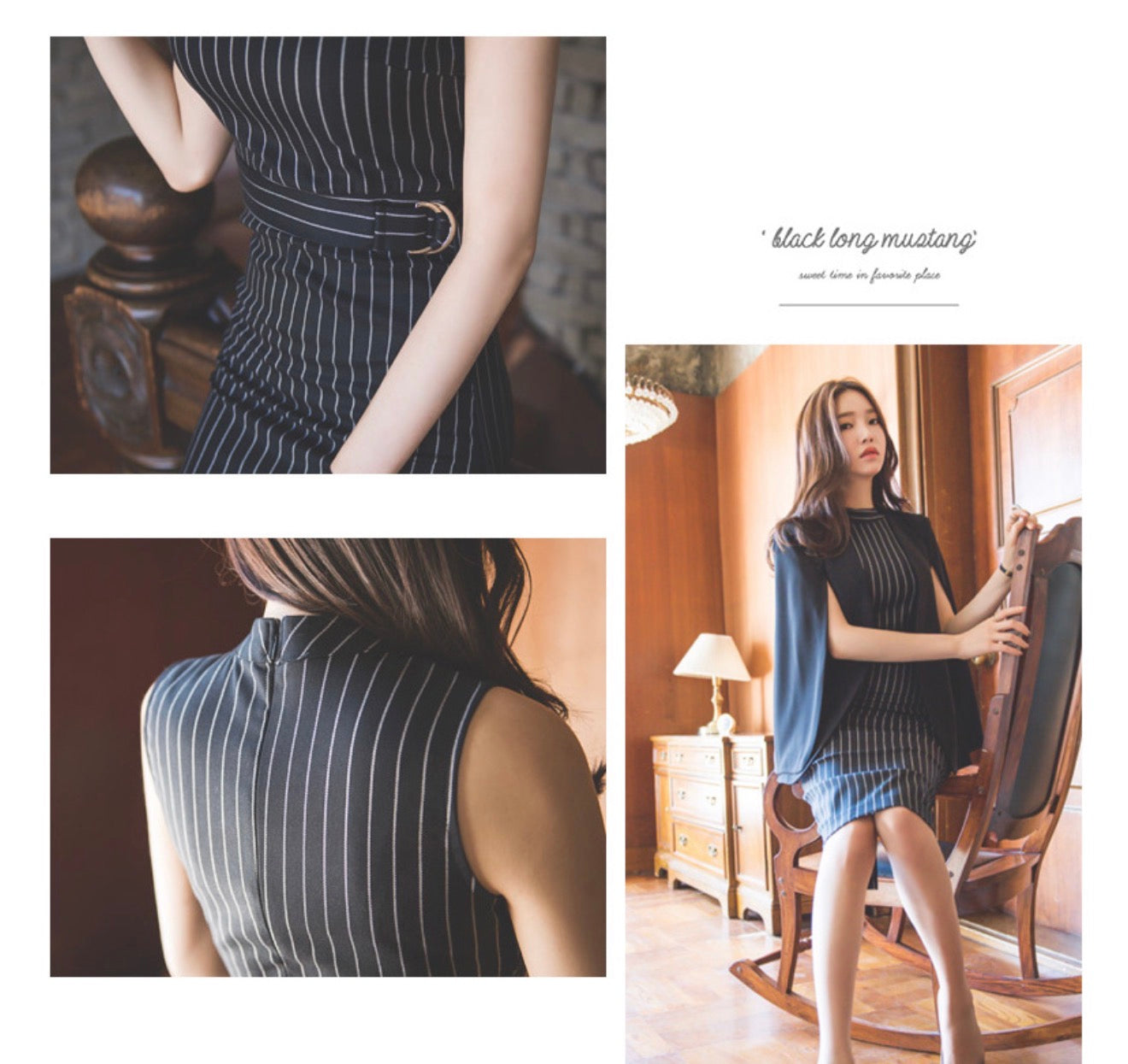 Fashion Striped Bodycon Dress