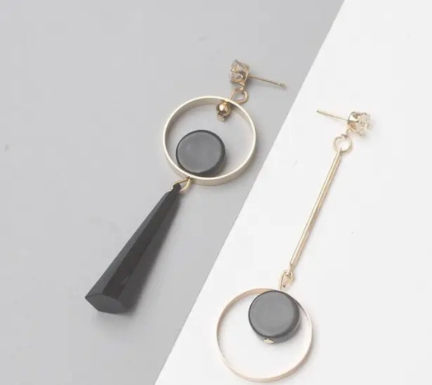 Stylish Asymmetrical Long Drop Earrings for Women