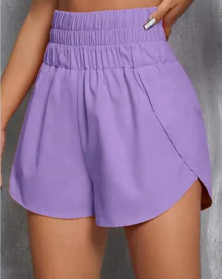 High-Waisted Elastic Shorts for Women (One Piece)