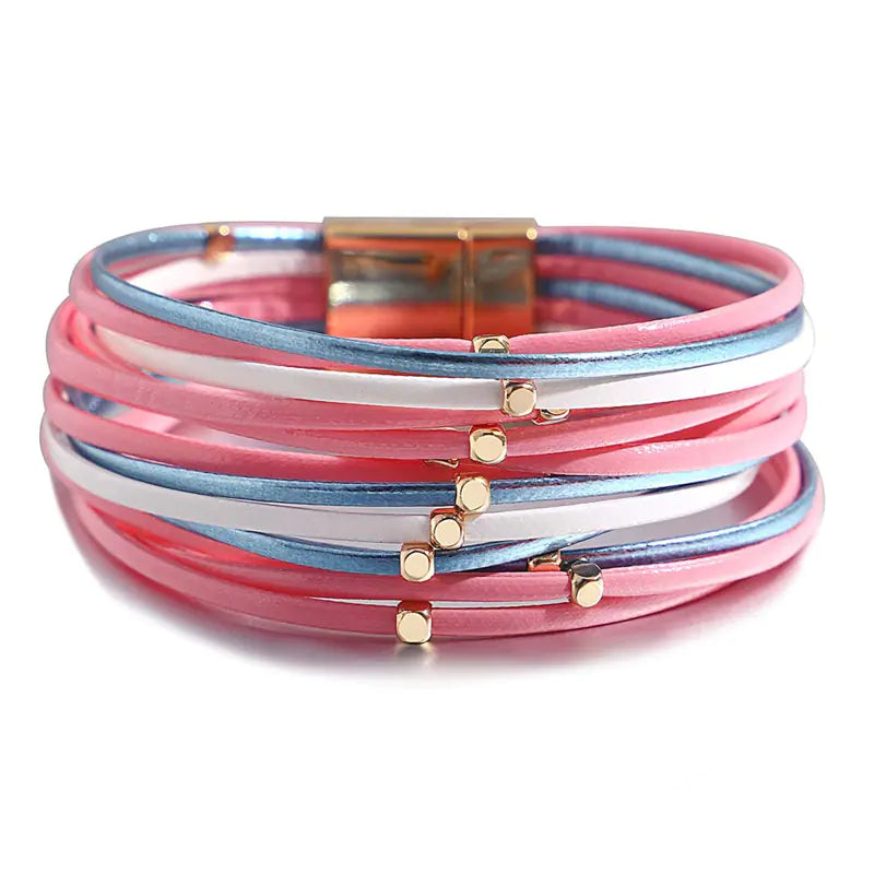 Vintage Beads Soft Leather Women's Bracelet