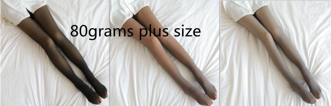 Translucent Fleece Lined Leggings.Tights Fall And Winter Warm Fleece Pantyhose, Women Thermal Winter Tights