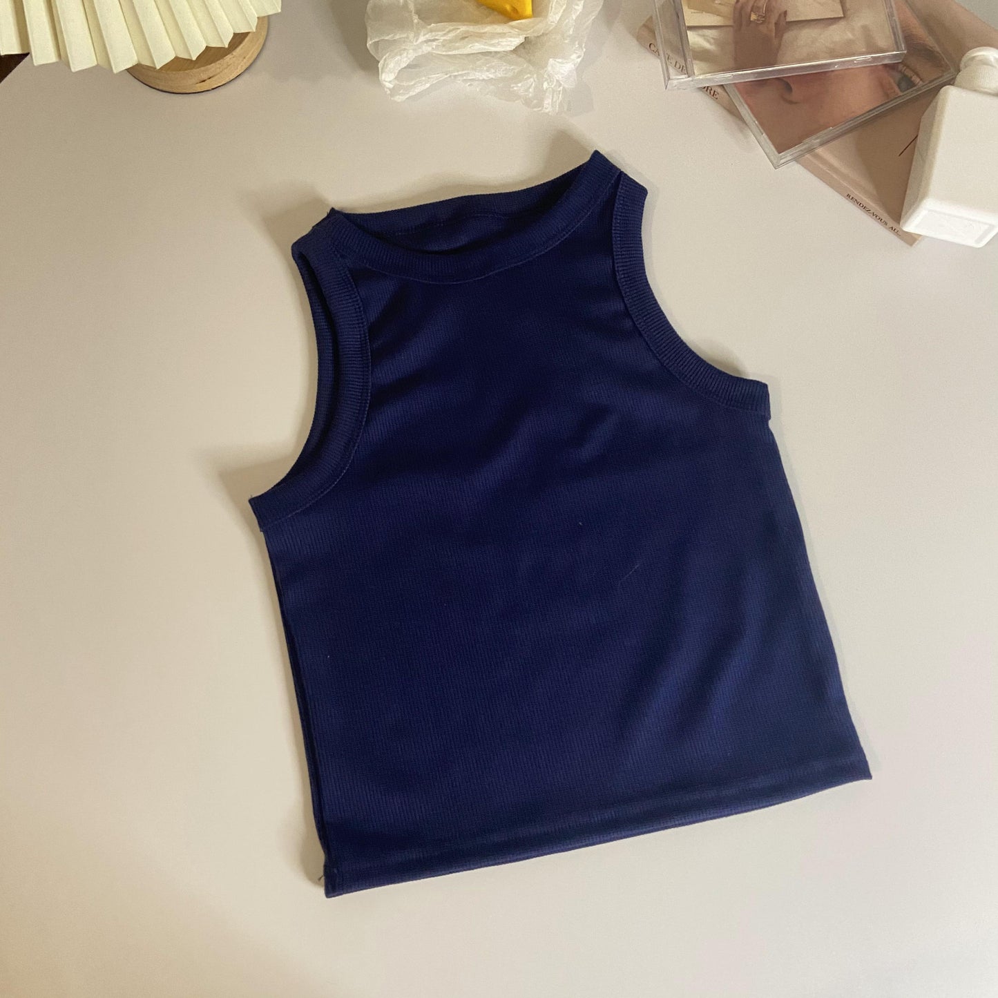 Women's Slim Fit Sleeveless Cropped Tank Top