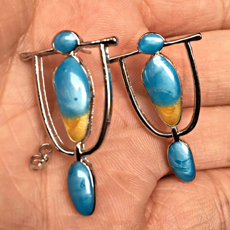 Trendy Colorful Turquoise Earrings for Women