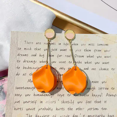 925 Silver Colorful Enamel Flower Earrings for Women