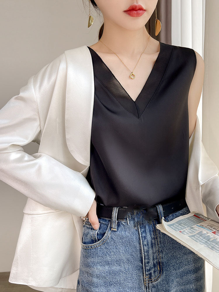 Elegant Women's Silk Satin Sling for Office Wear