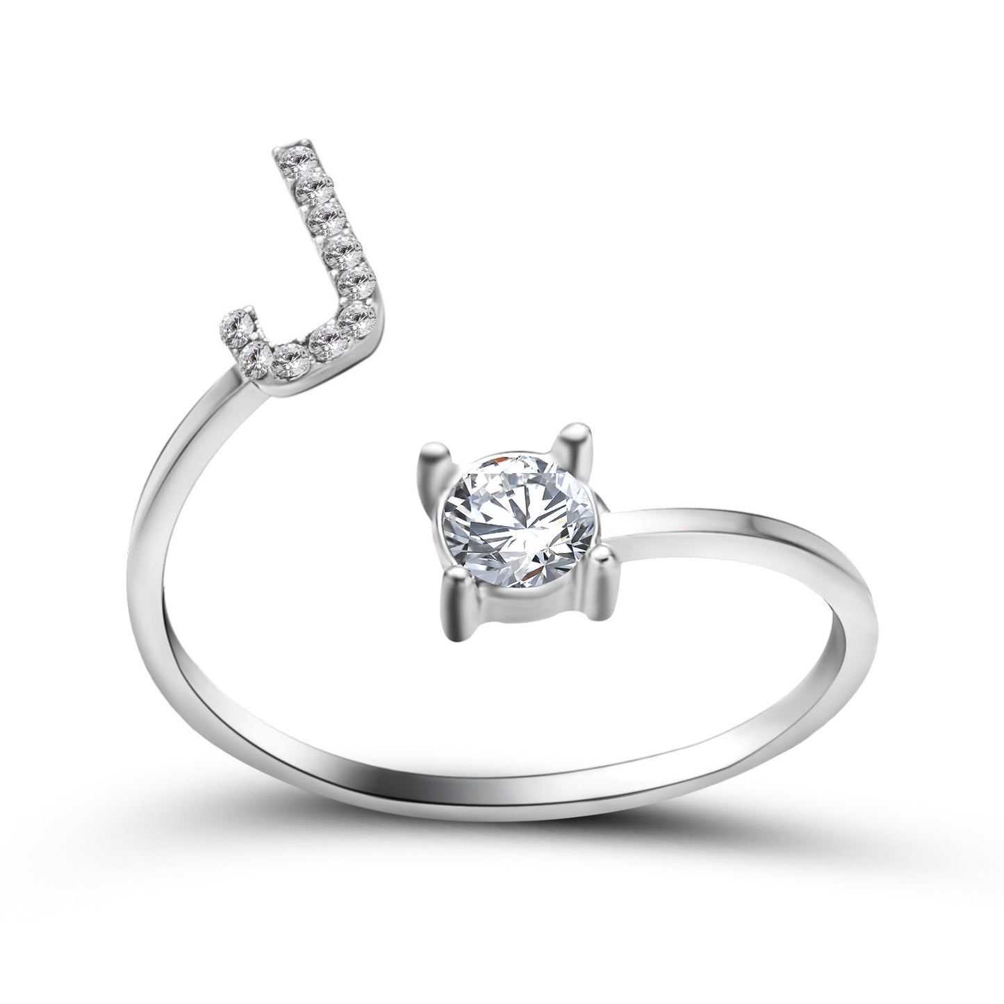 Adjustable 26 Initial Letter Rings. Fashion Simple Elegant Jewelry for Women