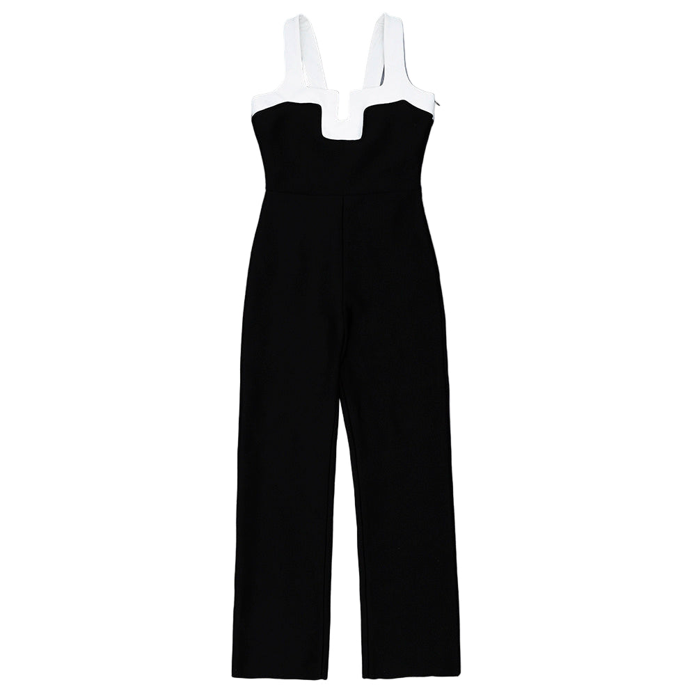 High waist wide leg pants jumpsuit