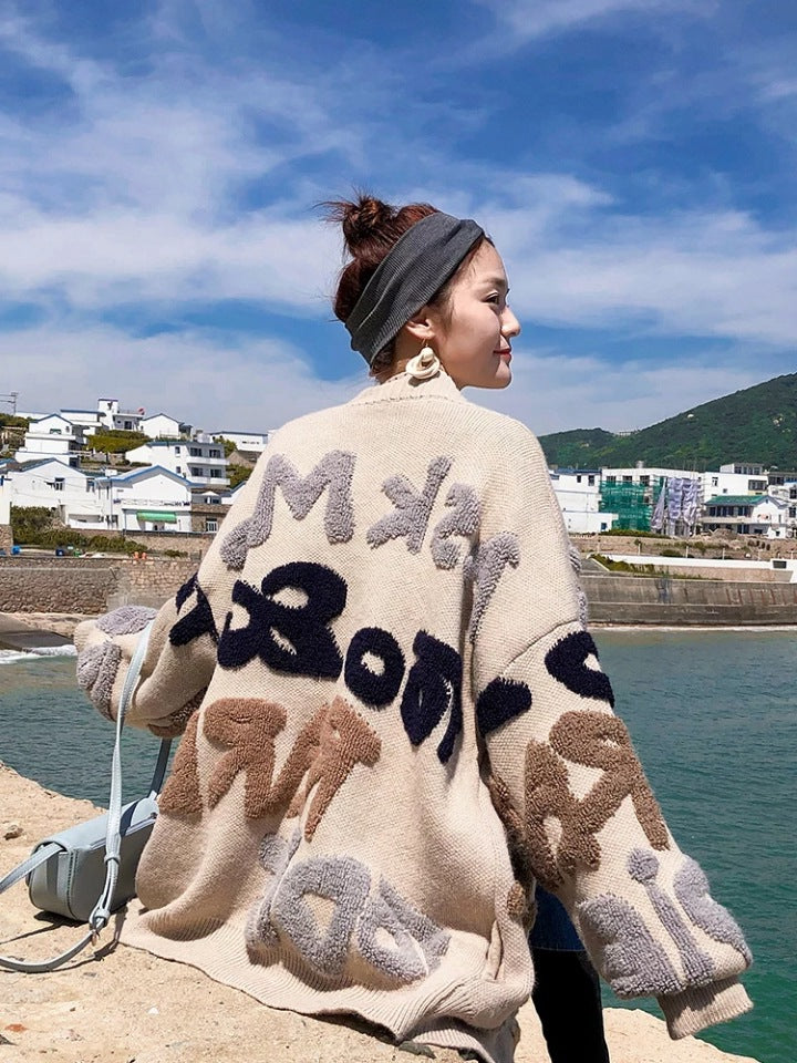 Autumn Winter Women's Knitted Cardigan Sweater