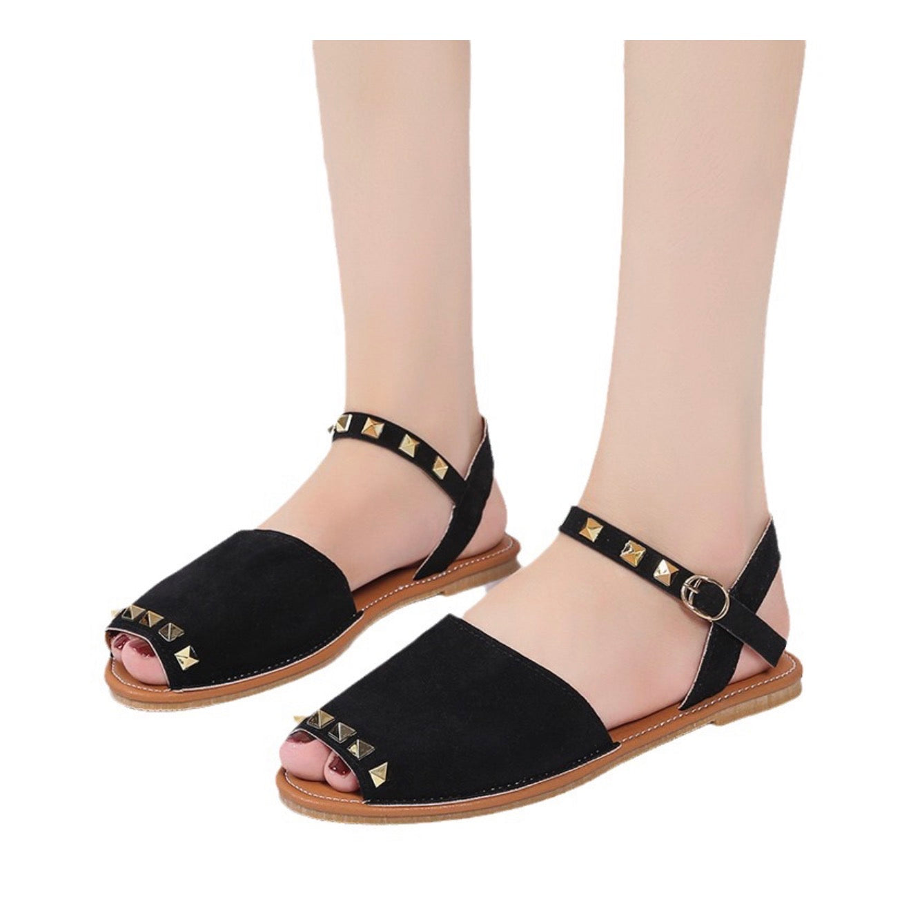 Rivet Sandals for Women - Summer Flat Beach Shoes