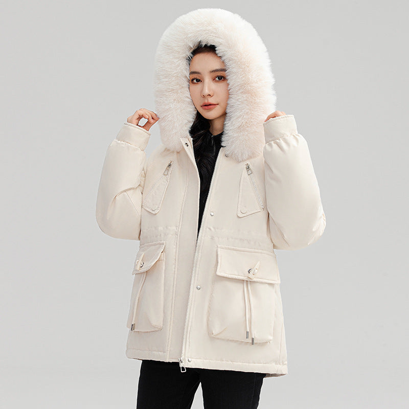 Horn Button Parka, Women's Loose Coat Jacket