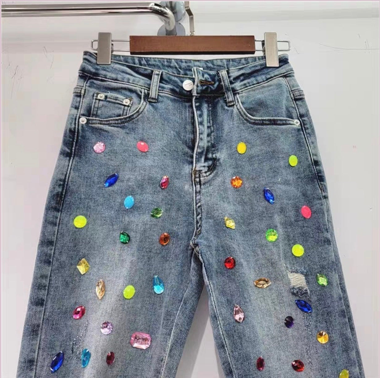 Women's High Waist Ripped Slimming Jeans