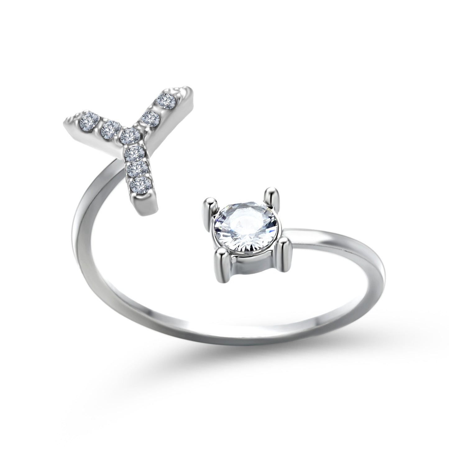 Adjustable 26 Initial Letter Rings. Fashion Simple Elegant Jewelry for Women
