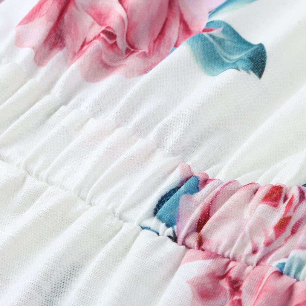 Floral Waist-Cinching Dress for Maternity Wear