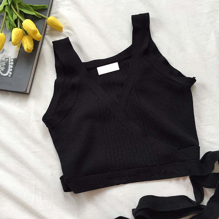 Women's Summer Fashion V-Neck Knitted Tank Top