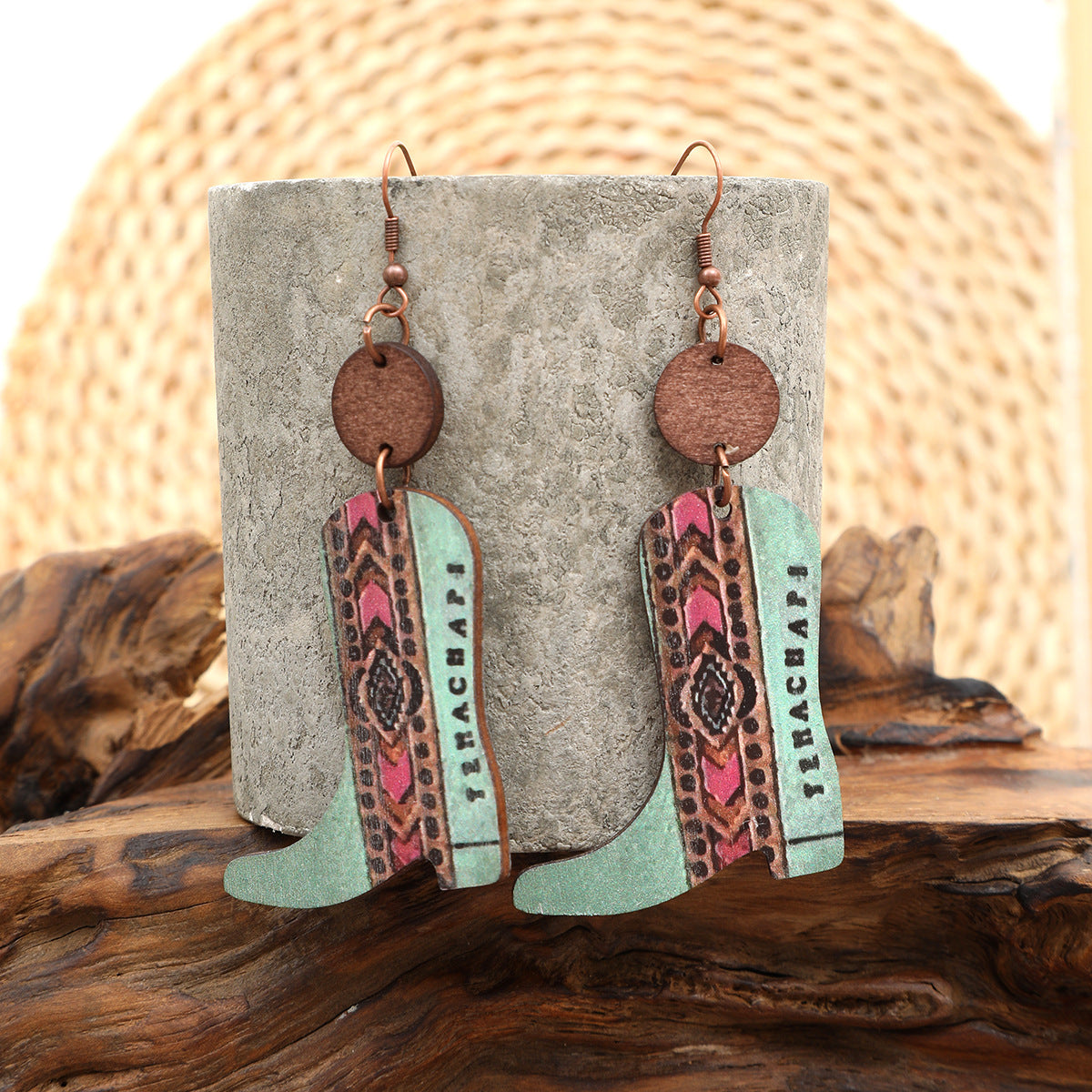 Western Floral Earrings - Vintage Style for Women