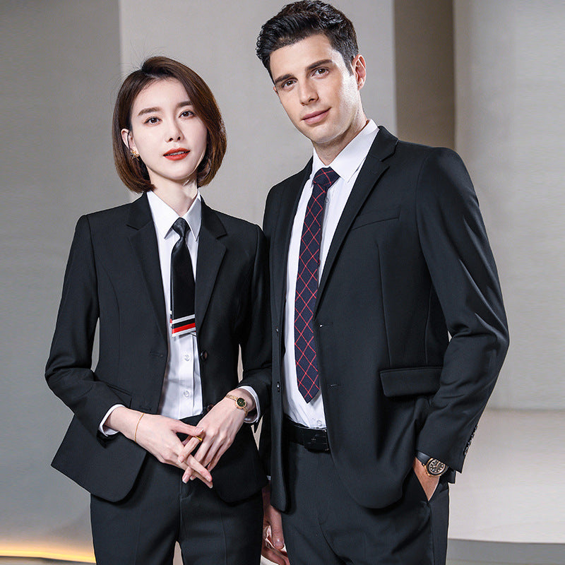 Navy Blue Women's Suit Set for Professional Workwear