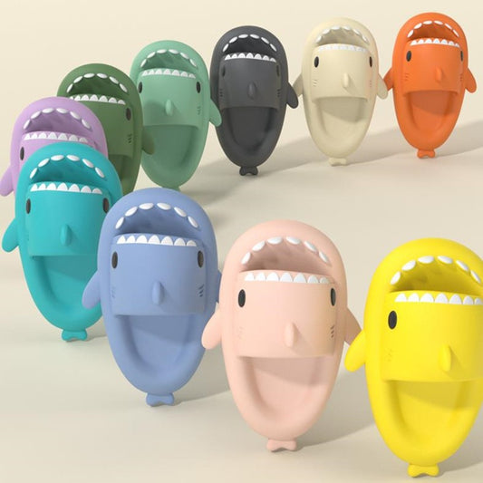 Indoor &Outdoor Funny Shark Cartoon Adult Slippers