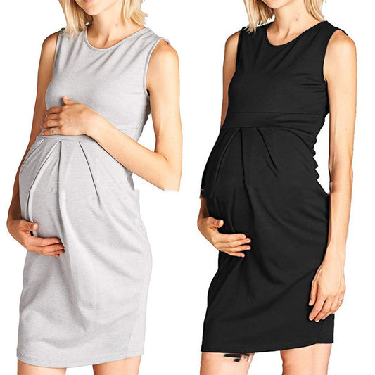 Women's Maternity Dress - Warm Summer Style