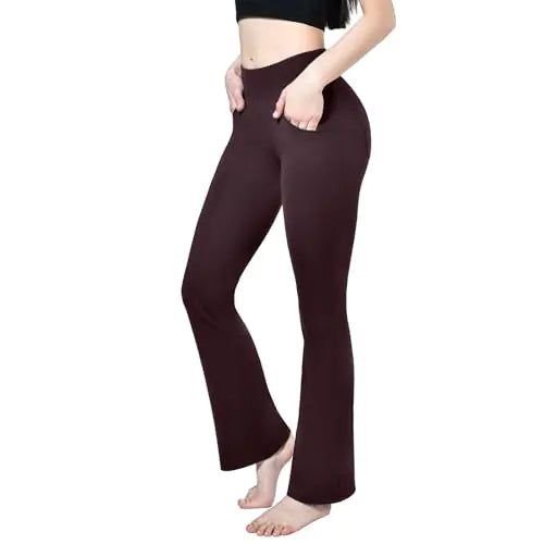 Flare Leggings for Women. High Waisted Flared Leggings with Pockets, Bootcut Casual Workout Yoga Pants