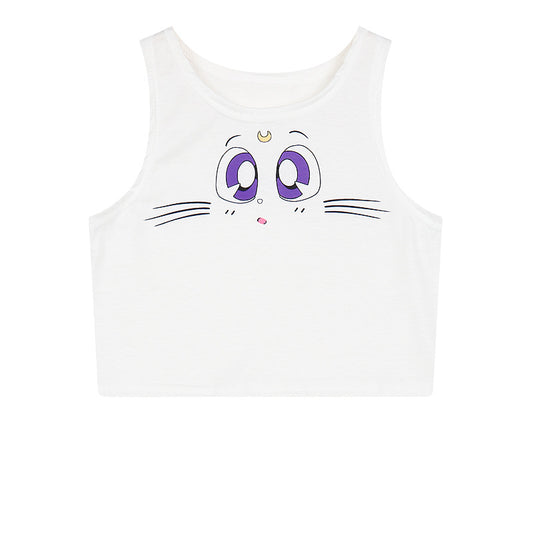 Women's Sleeveless Pikachu Print Tank Top with Pockets