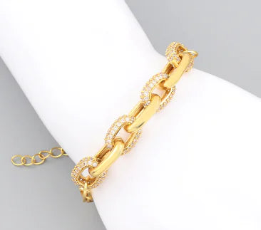 Rhinestone Copper Metal Fashion Diamond Bracelet