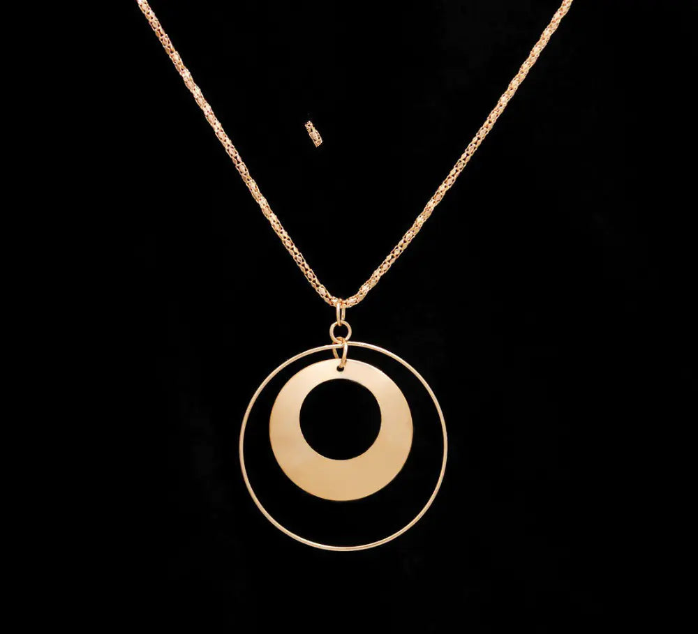 Creative Round Earrings and Necklace Set for Women