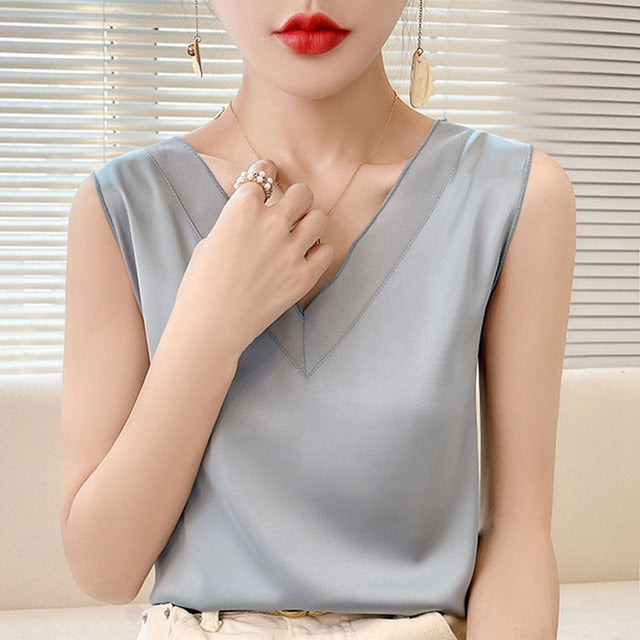 Elegant Women's Silk Satin Sling for Office Wear