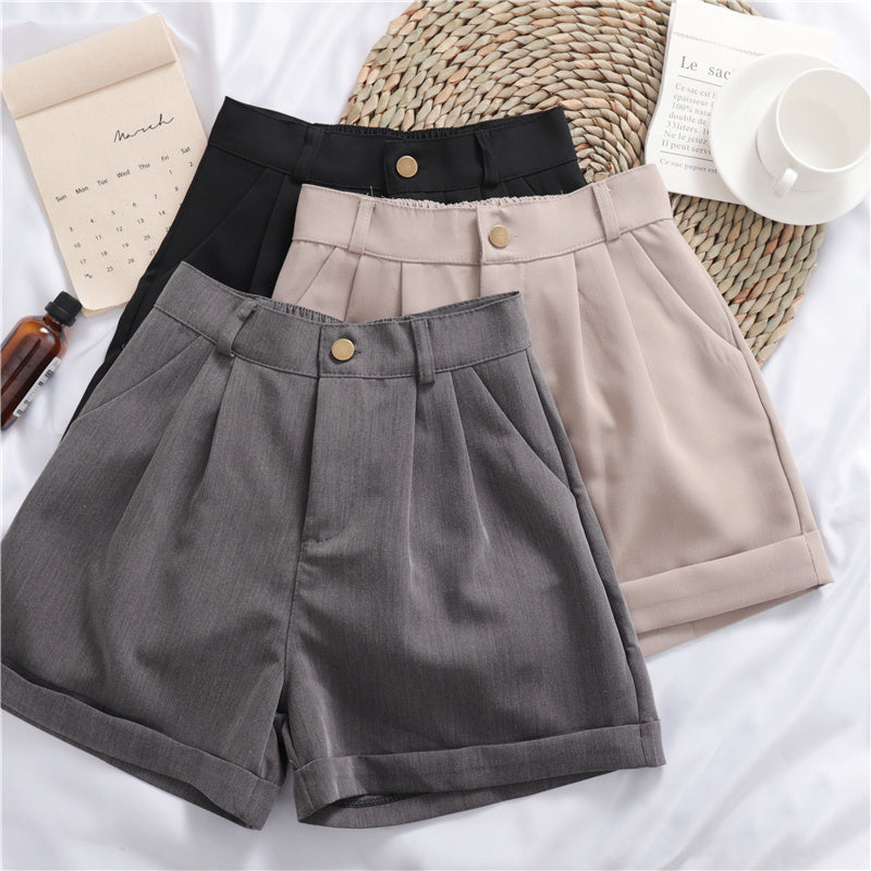 High waist wide leg loose shorts