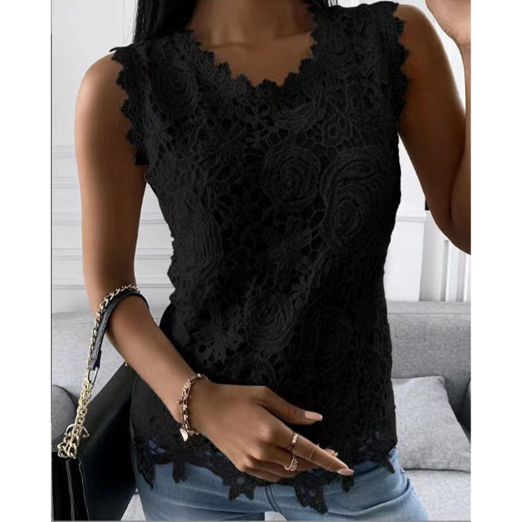Women's Summer Lace Vest Tops in Sizes S-5XL