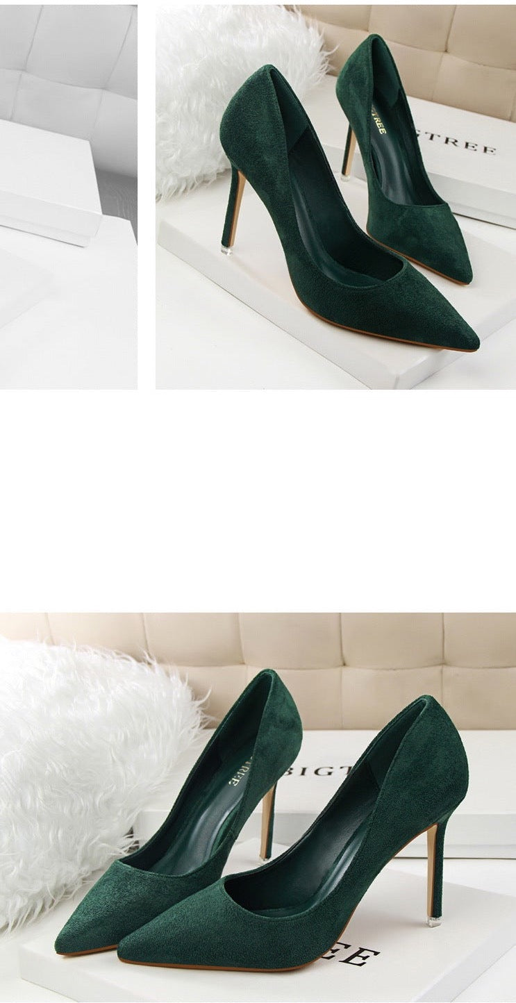 Fashionable Minimalist Pointed Toe High Heels for Women