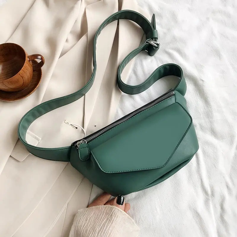Women's Solid Color Casual Waist and Shoulder Bags