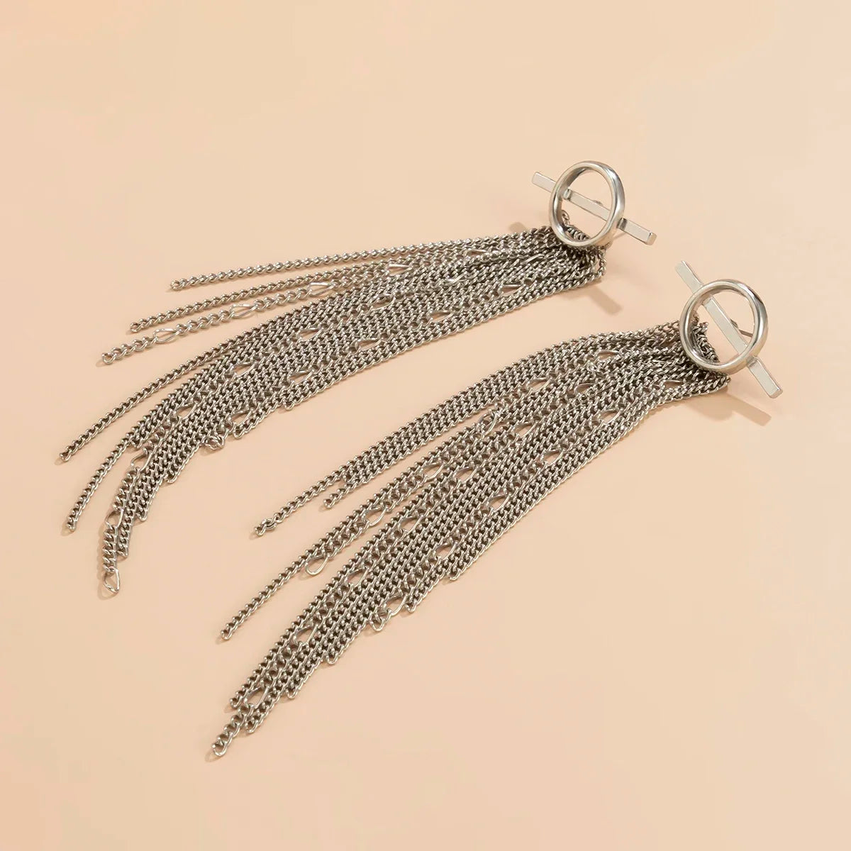 Long Drop Chain Earrings for Women - Elegant Gold Jewelry