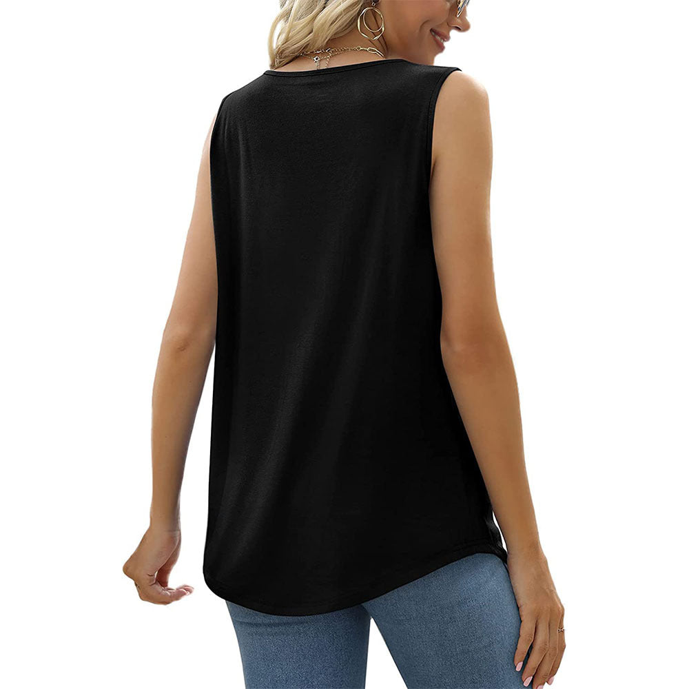 Women's Sleeveless Square Neck Tank Top for Leisure
