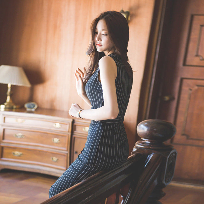 Fashion Striped Bodycon Dress