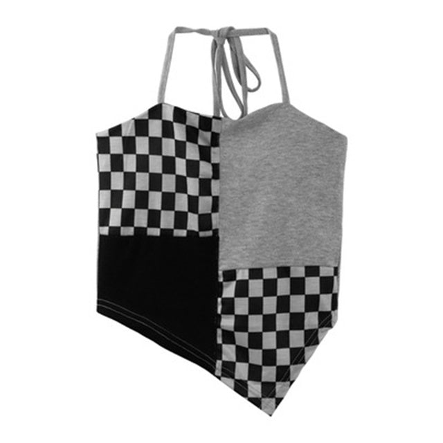 Plus Size Women's Cropped Tank Top with Strap Design