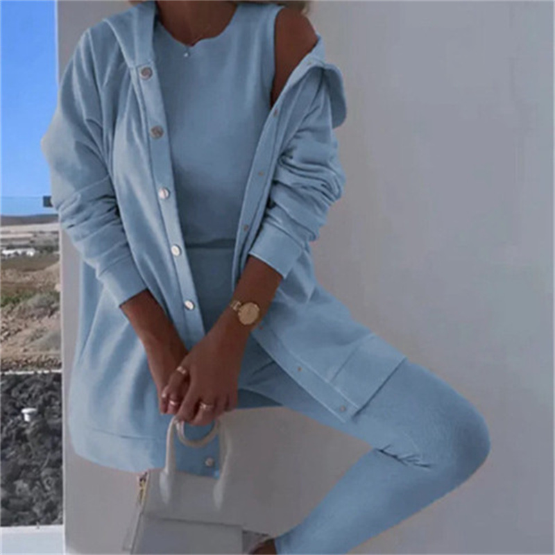 Women's Hooded Sweater Vest & Pants