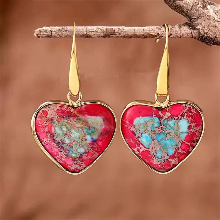 Colorful Teardrop Pendant Earrings for Women