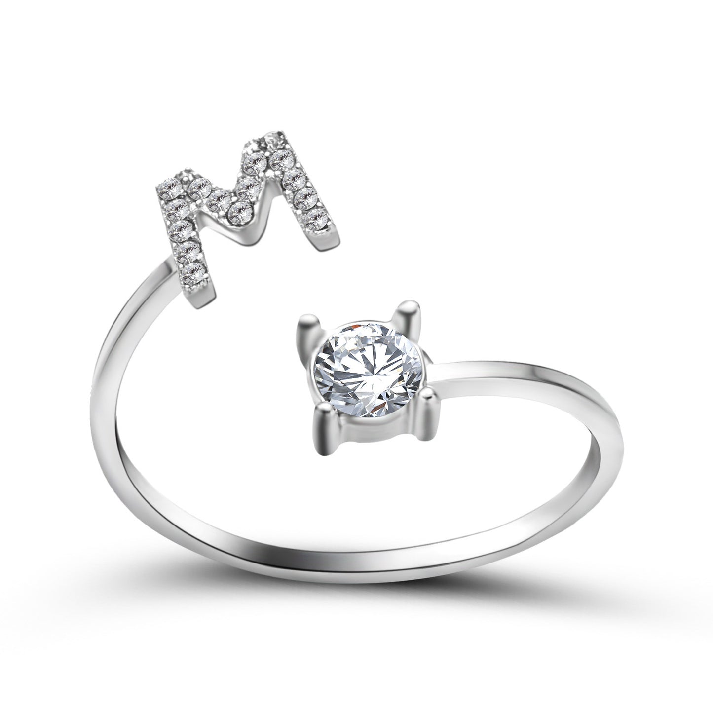 Adjustable 26 Initial Letter Rings. Fashion Simple Elegant Jewelry for Women