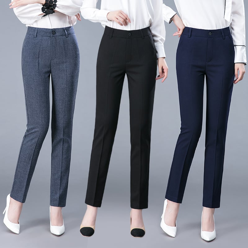Women's Casual Straight Leg Professional Suit Pants