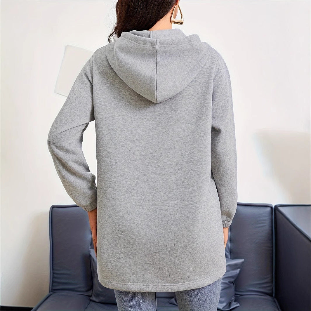 Solid Color Outdoor Autumn And Winter Leisure Loose Long Sleeve Sweatershirt