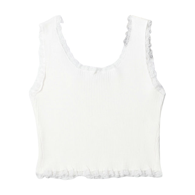 Cute Lace Women's Tight Elastic Tank Top