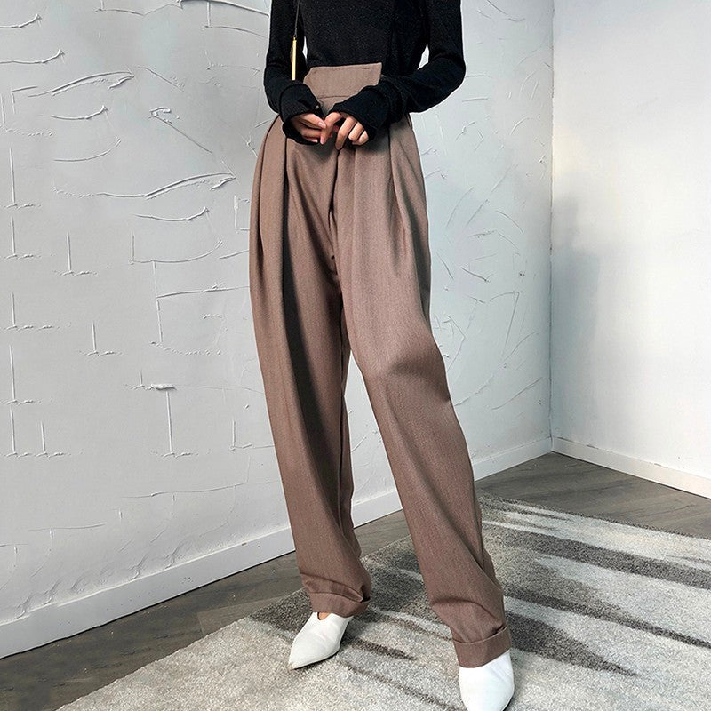 High waist loose wide leg pants