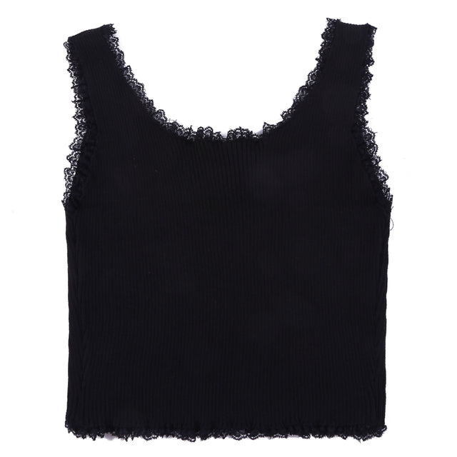 Cute Lace Women's Tight Elastic Tank Top