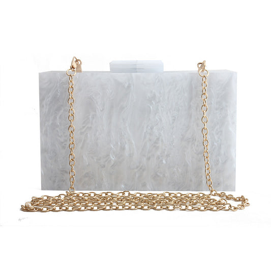 Women Marble Pattern Acrylic Luxury Handbags