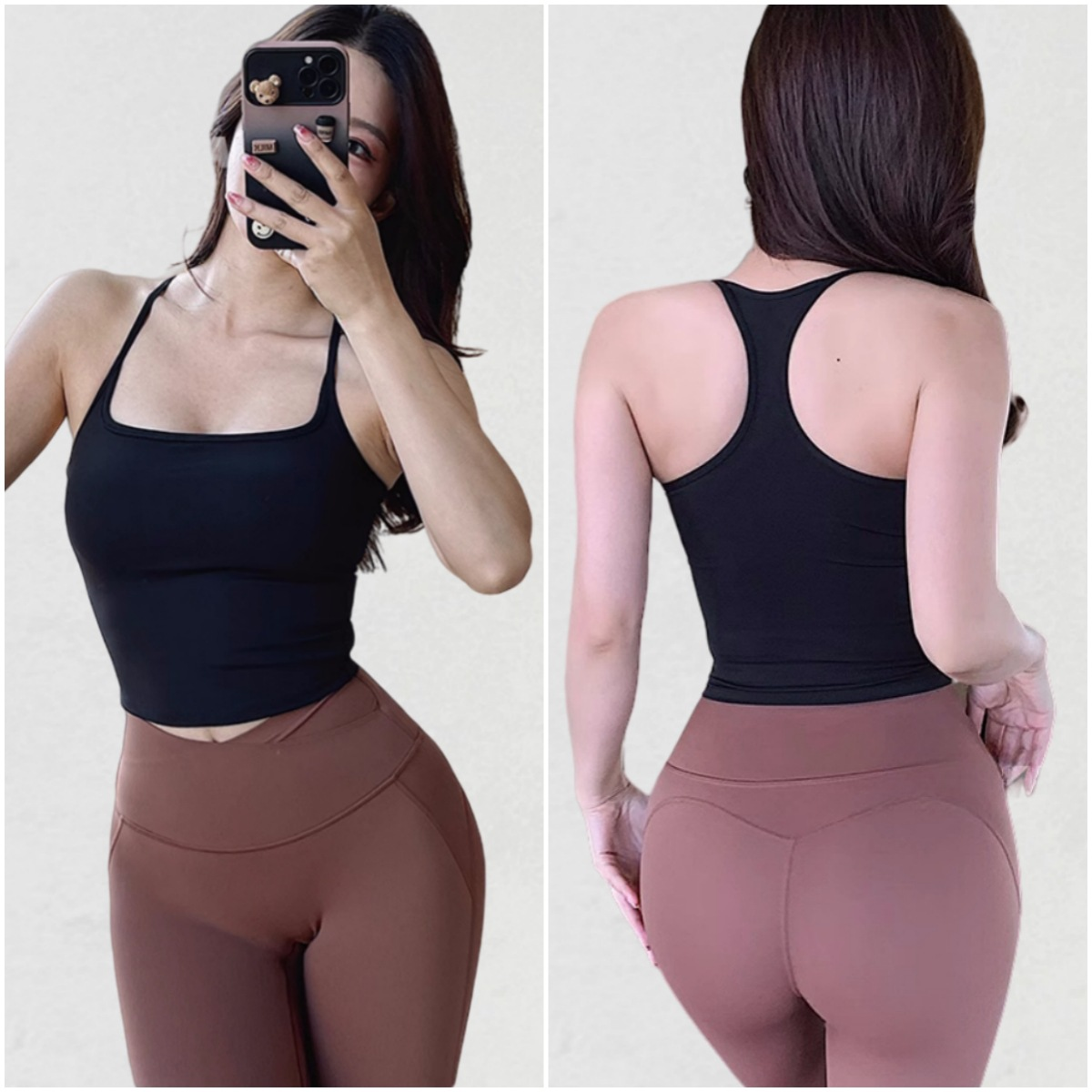 Women's High-Waisted Sleeveless Sports Tank Top