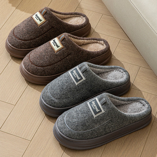 Warm Thickened Bottom Plus Size Cotton Slippers